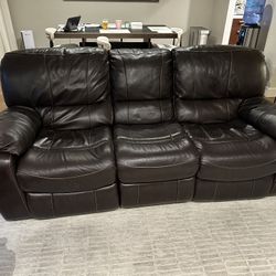 Leather Power Recliner And Reclining Sofa