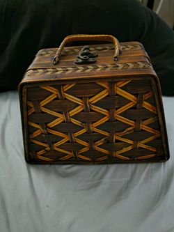 Antique wooden purse