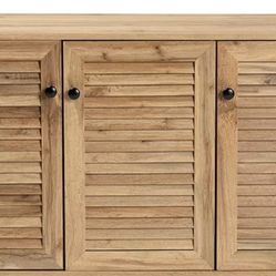 Wood 3-Door Shoe Storage Cabinet