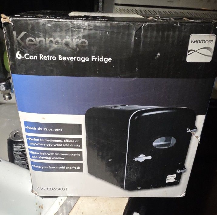 New Kenmore 6 Can Retro Fridge