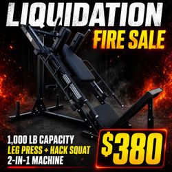 NEW LEG PRESS HACK SQUAT EXERCISE GYM MACHINE IN BOX