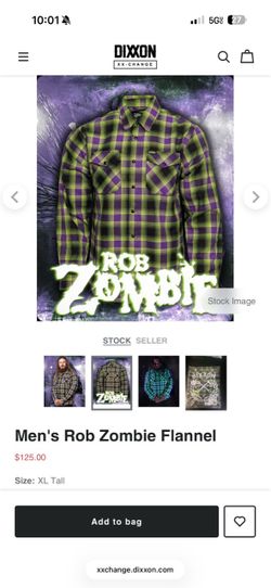 Dixxon Rob Zombie Flannel Shirt XL Tall