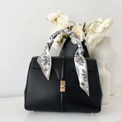 Black Top Handle Bag