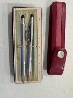 3 Vintage CROSS Chrome Ball Point Pen Mechanical Pencil. Location West Kendall 33194