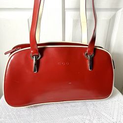 EGO💥VINTAGE~STUNNING💥Lipstick Red Leather Crossbody Bag