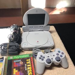 Sony PlayStation One Psone Mini Scout-101 Console With 2 Game 007 The World Is Not Enough and Tetris 1 Controller and 2 Power Supply