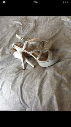 Silver heels size 9