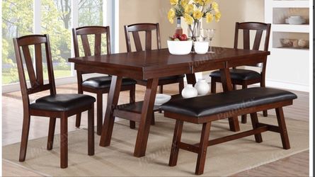 Dining Set (4 Chairs + Bench) New!