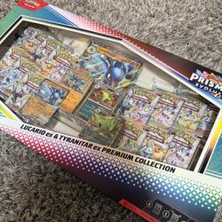 Pokemon Prismatic Evolutions Lucario and Tyranitar Collection