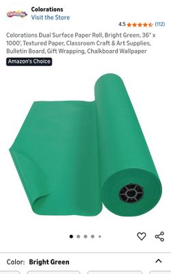 Brand New Colorations Paper Rolls