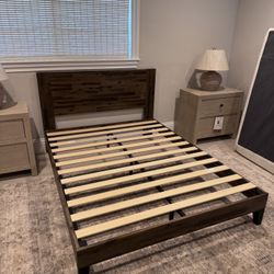 Queen Bed Frame and Mattress