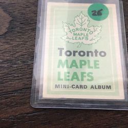 Vintage 1969-70 O-P-Chee Mini Card Album Toronto Maple Leafs Nr Mint