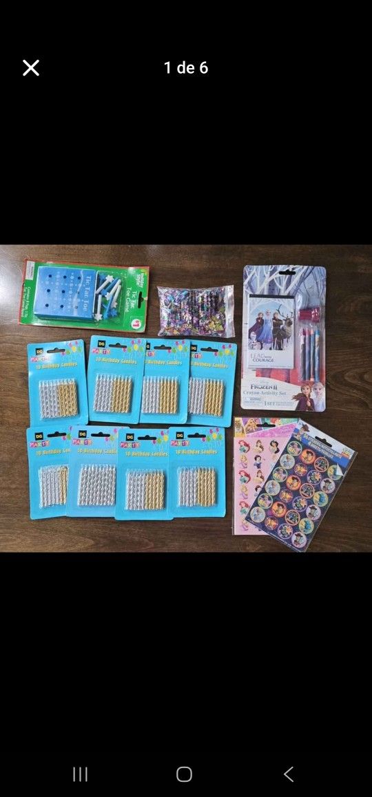 Birthday party supplies, gifts