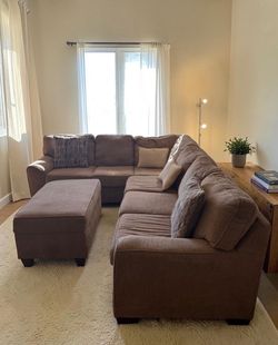 Ashley Sectional Sofa with Storage Ottoman