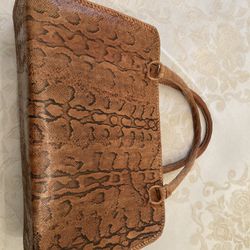 Vintage Real Snakeskin Satchel / Structured Purse