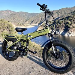 48V/750/1000Watt Electric Folding E-Bike, 28mph, 13ah Battery, Full Suspension