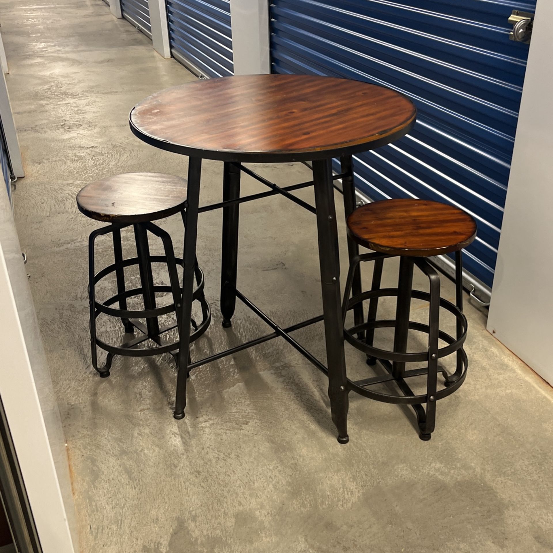 Tall Table With Two Stools