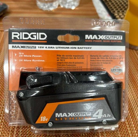 Ridgid New Battery 4ah