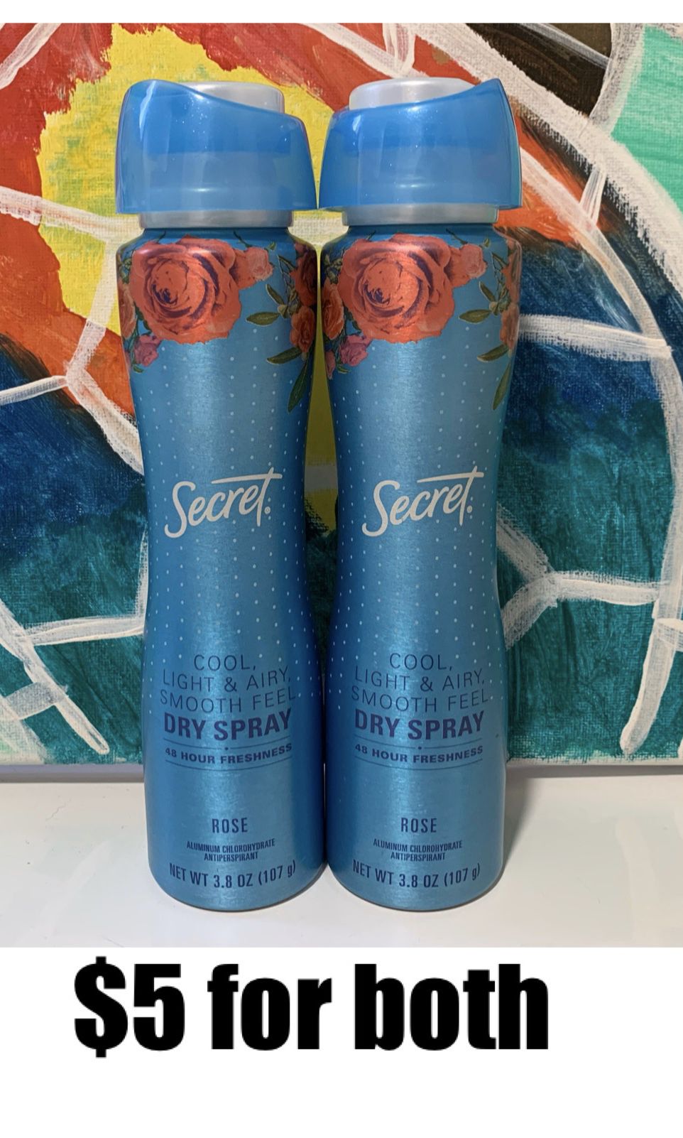 Secret Dry Spray Antiperspirant and Deodorant, Water Lily Scent Invisible Spray, 3.8 Oz.