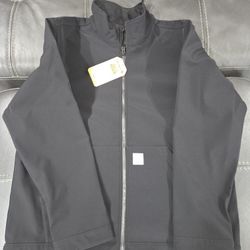 NWT Carhartt Men's Size XL Rain Defender Black Softshell Jacket $60