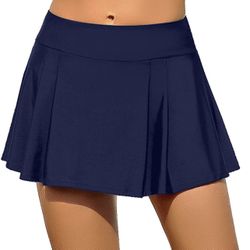 Womens Swim Skirt Lace Crochet Skort Bikini Bottom