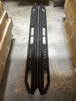 Open Box 22-26 Toyota Tundra Crew Cab Running Boards Black Armor Fit Drop Steps