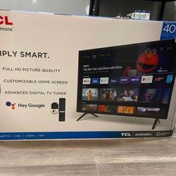 TCL -  40 inch Class LED 3-Series 1080p Smart HDTV w/ Roku TV