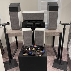 7 Speaker Dolby Atmos Surround Sound Set Up With Receiver And 12incb Sub