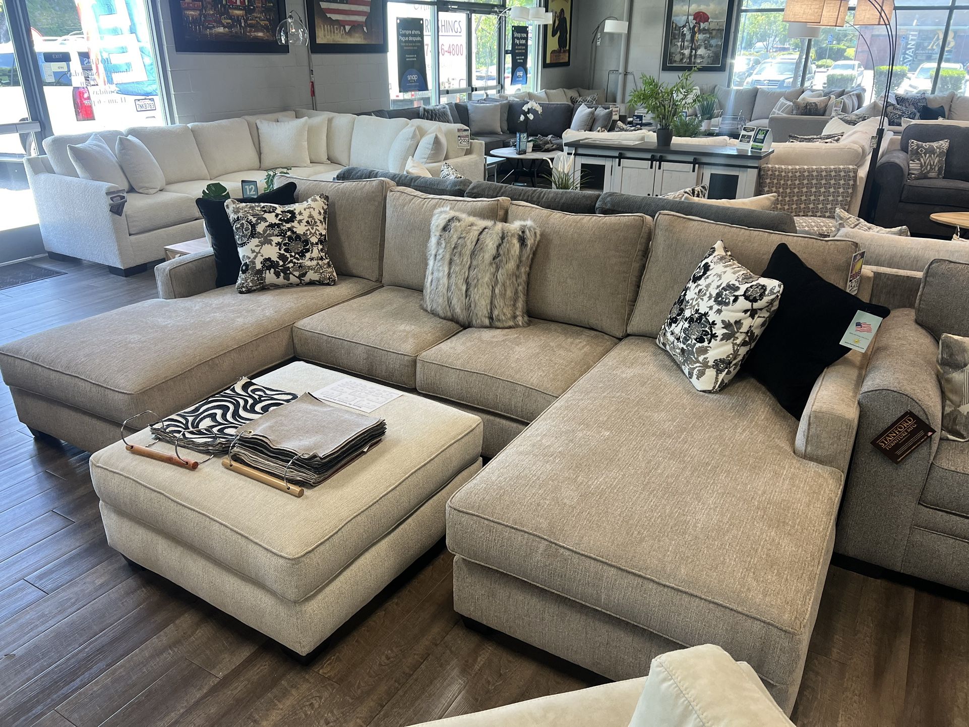 Double Chaise Sectional On Sale!! Clearance