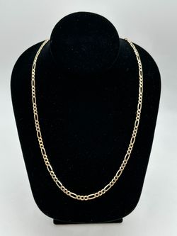 22" 4.5mm Gold Figaro chain #30121