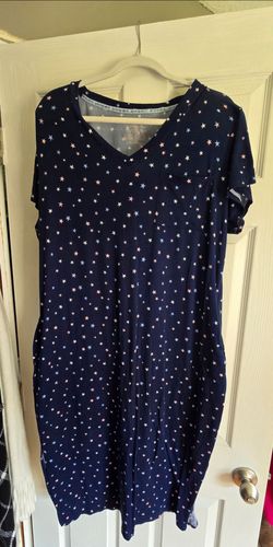 Joyspun Stars Plus Size Nightgown 2XL
