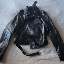 Lulus Black Moto Jacket – Medium, Faux Leather – NWT – $65 Retail