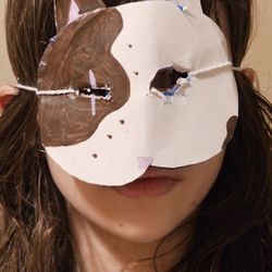 One Color Calico Cat Mask