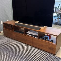 CB2 Chill Walnut Media Console 80”