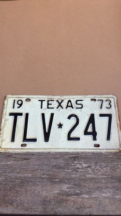 Vintage Texas License Plate 1973