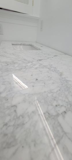 Gorgeous Marble Countertop With Sinks - White
