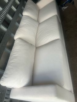 Sofa white and ottoman