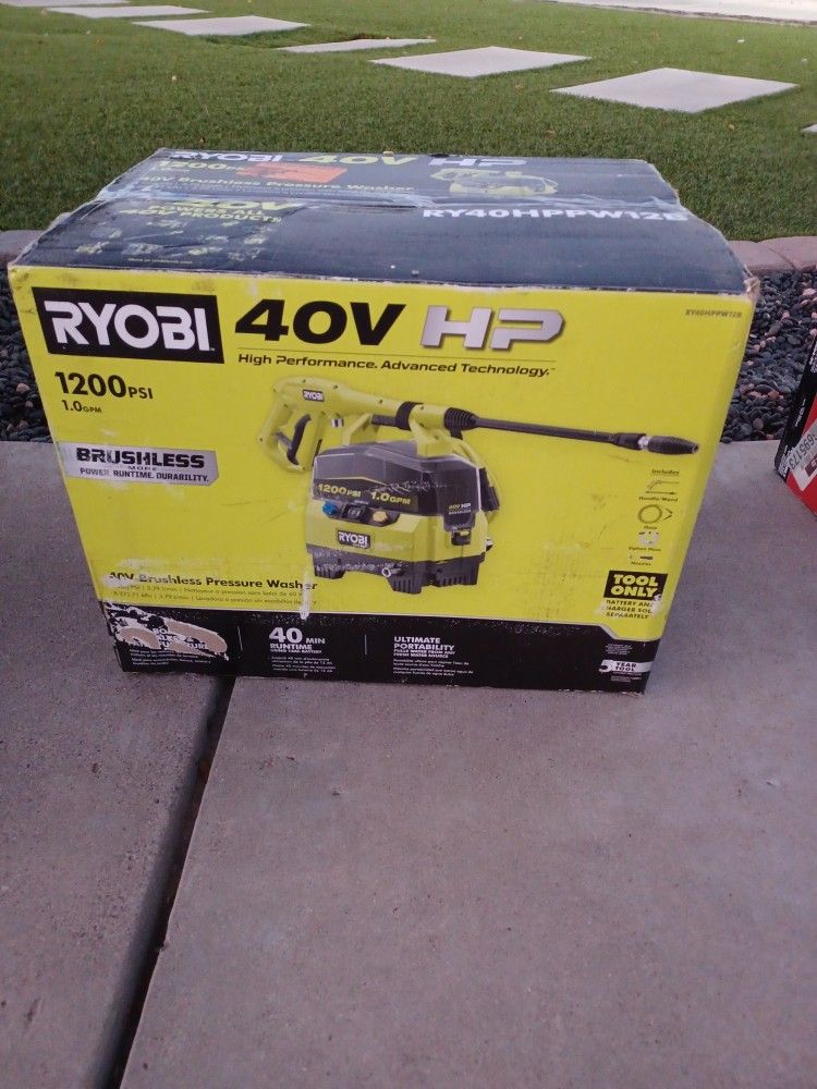 PRESSURE WASHER RYOBI 40V TOOL ONLY 
