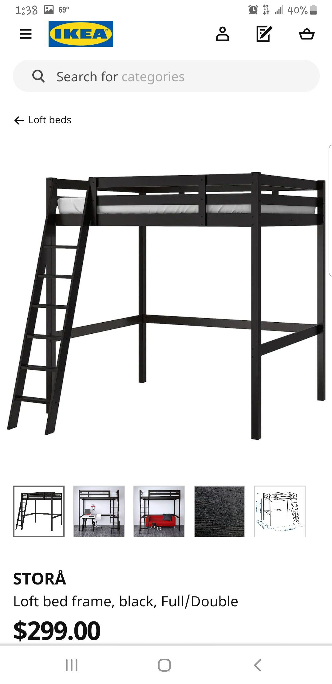 IKEA Stora Loft Bed Frame (4 pics)