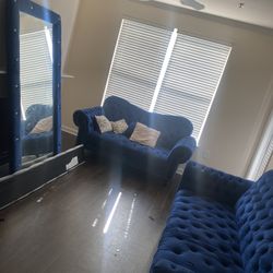 Love Seat And Sofa Plus Mirror