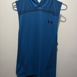 Under Armour Men's Baseline Tank top Hoodie Royal Blue  Size L