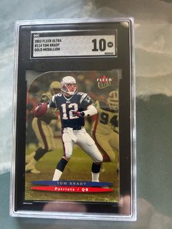 2003 Fleer Ultra Tom Brady #114 Gold Medallion Die Cut SGC 10 Gem Mint