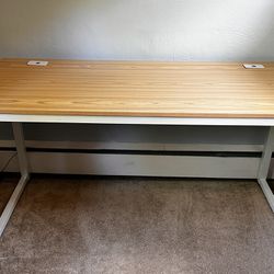Oak Woodtop Minimalist Desk 
