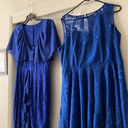 Weddings, Prom Dresses Beautiful Royal Blue / 1 Long 1 Front Short Long Back