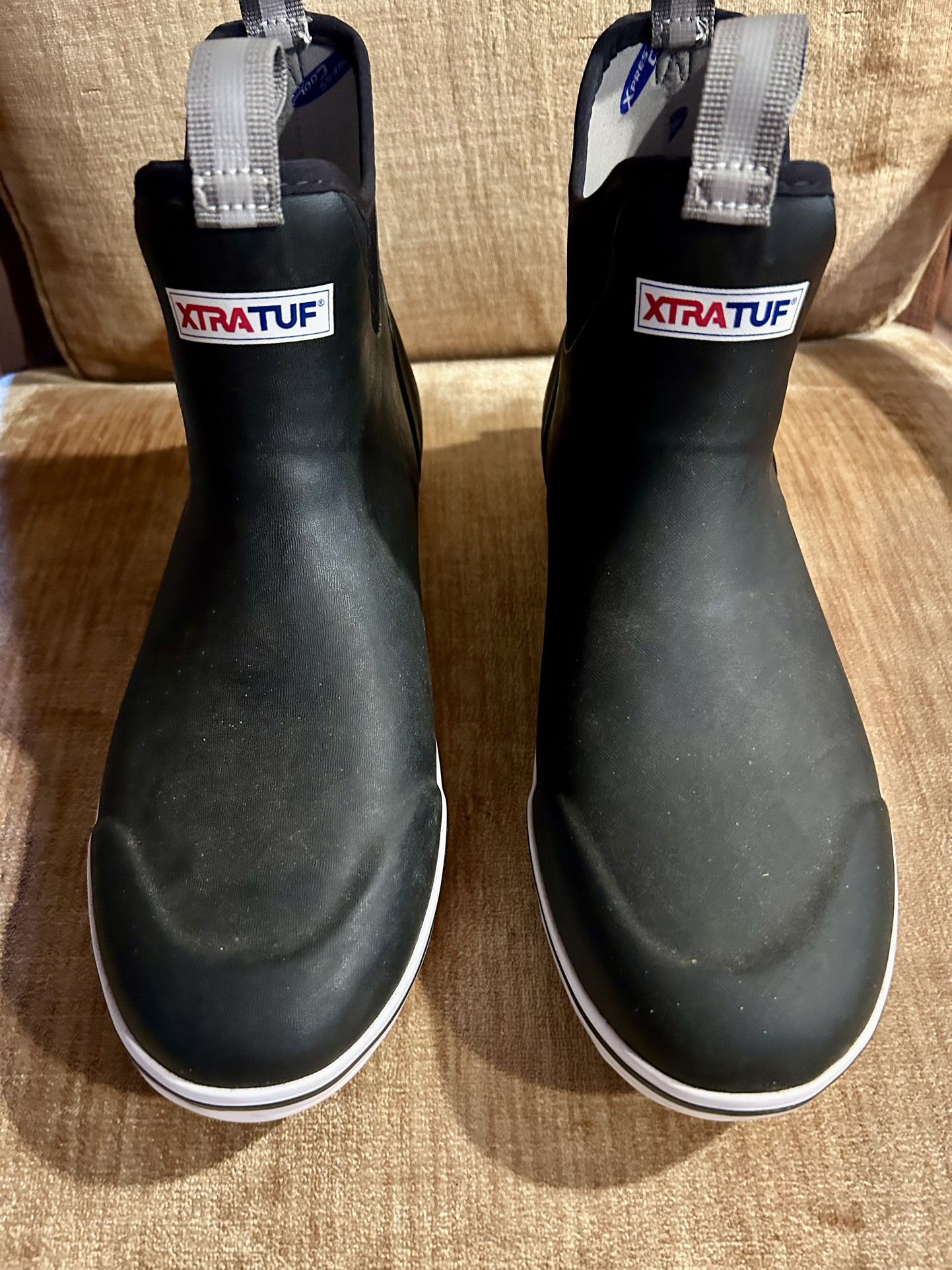 XTRATUF Men's Black Waterproof Ankle Rubber Deck Slip Resist Rain Boot Sz 11-New