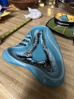  MCM Aqua Green Blue Ashtray