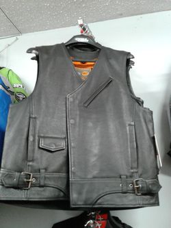 Motorcycle leather vest brand new real leather first manufacturing brand