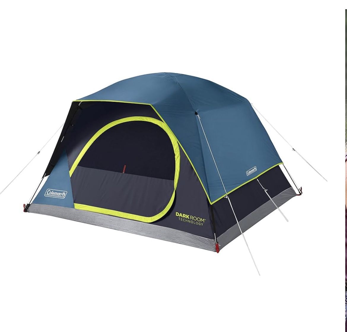 Coleman sky dome 4 person tent with darkroom technology