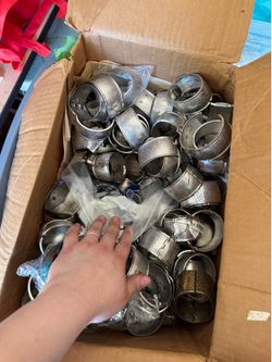 HUGE 24-LB LOT OF METAL BANGLE BRACELET BLANKS,  JOYERÍA PULSERAS