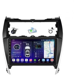 Car Stereo Radio Toyota Camry 2012-2014, Wireless CarPlay Android Auto, Bluetooth, GPS, 10 Inch Touch Screen Head Units, Navigation, Backup Camera